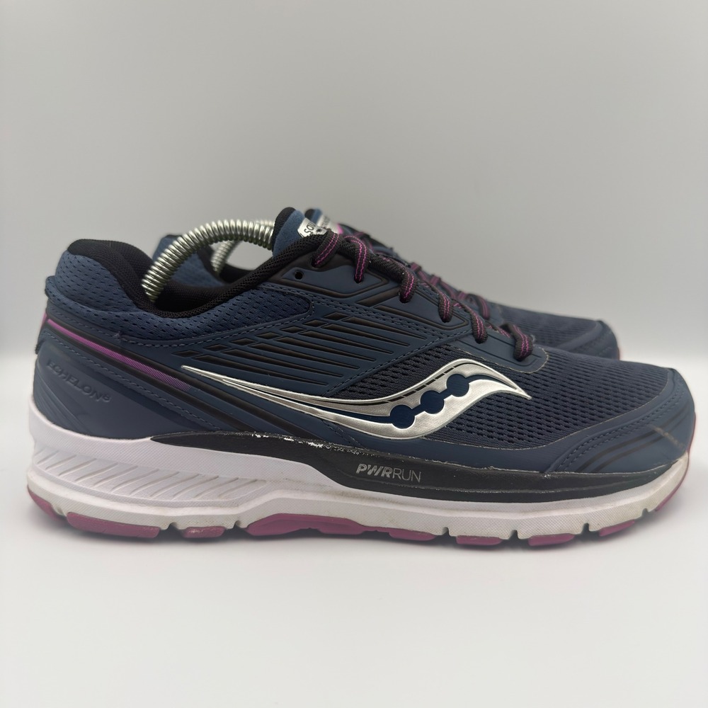 Saucony Echelon 8 Womens Size 9.5 Running Shoes Sneakers S10574-31 Navy Purple